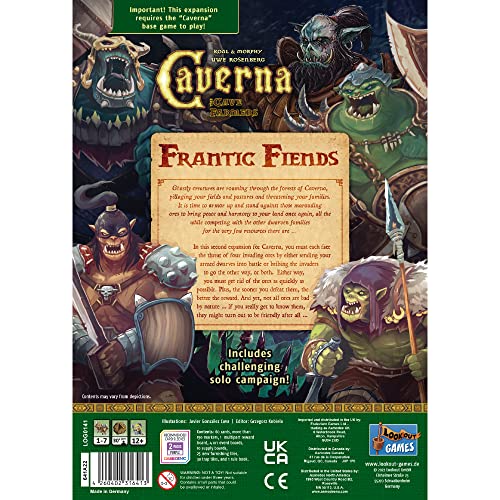 Lookout Spiele Caverna: Frantic Fiends Exp Juego de Mesa Edades 12+ 1-7 Jugadores 30 Minutos Tiempo de Juego, LK0141, Multicolor