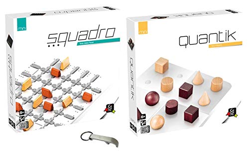 Lote de minijuegos de madera Quantik + Squadro + 1 abrebotellas Blumie (Quantik + Squadro)
