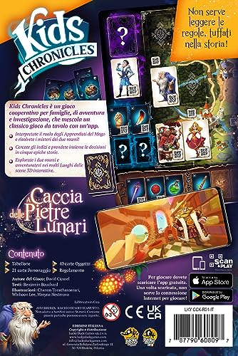 Lucky Duck Games - Kids Chronicles - Caza de piedras lunares | Versión en español | Juego de mesa