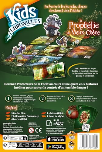 LUCKY DUCK GAMES - Kids Chronicles – La Profecía del Viejo Roble | Versión Francesa | Juego De Mesa | A partir de 7 Años | 1 a 4 Jugadores | 30-45 Minutos