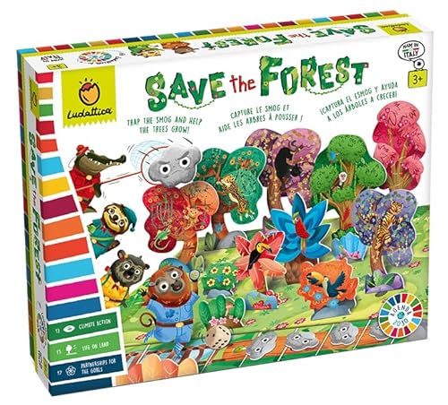 Ludattica 22969 - Agenda 2030 - Save The Forest!, Juego Infantil de Mesa Educativo cooperativo. Más 3 años