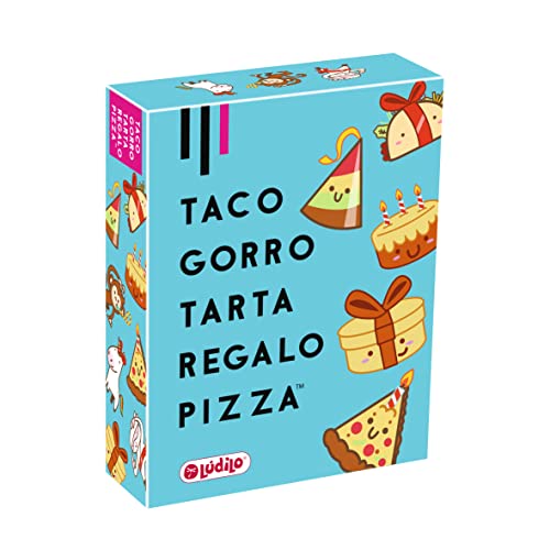 Ludilo - Taco Gorro Tarta Regalo Pizza | Juegos De Mesa Niños 8 Años | Juegos De Cartas | Juegos Reunidos | Regalo Niño 8 Años | Juegos De Mesa Para 2 O Mas