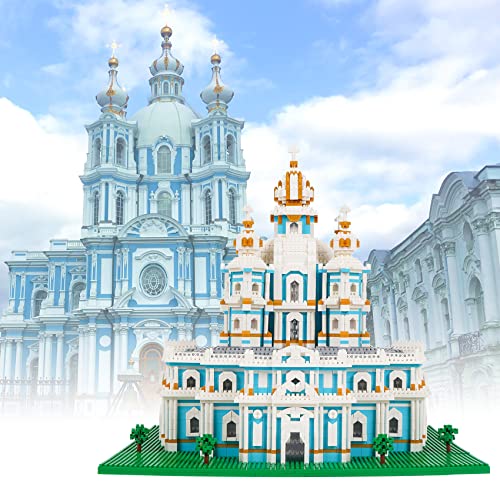 LULUFUN Smolny Cathedral Building Block Set, World Famous Architecture Model Toys, Mini Blocks Kit para Aficionados, Regalo para Adultos y niños 3737pcs