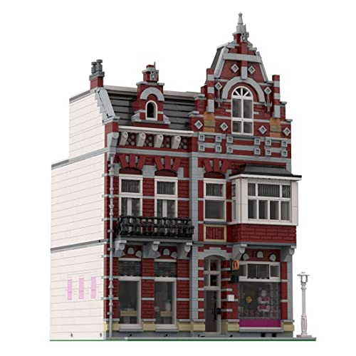 Lumitex Países Bajos Pastelería Modular Building Bloques de Construcción, 3419 Piezas Creativo Postre Calle MOC Compatible con Lego 31105 Casa adosada