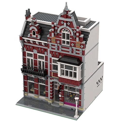 Lumitex Países Bajos Pastelería Modular Building Bloques de Construcción, 3419 Piezas Creativo Postre Calle MOC Compatible con Lego 31105 Casa adosada