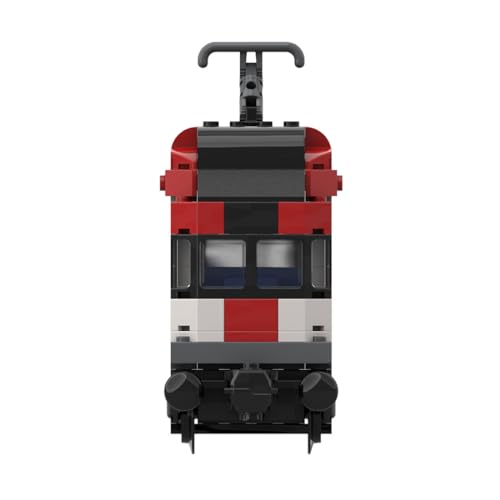 Lumitex Tecnología Suiza Tren Ferrocarril Locomotora Bloques de Construcción, 571 Bloques de Abrazadera Tren Juguetes Compatible con Lego, MOC-164031