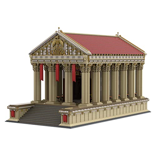 Lumitex UCS Templo Romano Bloques de sujeción Bloques de construcción de arquitectura, 20179 piezas Gran Templo Novela Antigua Bloques de sujeción Arquitectura Edificio Modular Compatible con Lego,
