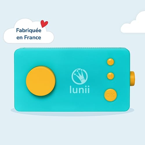 Lunii Ma Fabrique à Histoires - Modelo 3 - Cuentador para niños de 3 a 8 años - Libro de audio de 24 historias interactivas incluido - Caja de historias fabricada en Francia