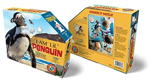 Madd Capp- Penguin Shape - Puzzle Infantil (100 Piezas), diseño de pingüino, Multicolor (4004-IAMLPenguin)