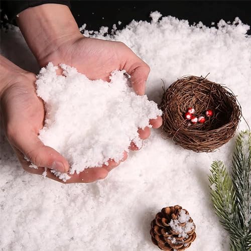 Magic Snow Powder - Polvo de nieve artificial instantánea, solo tienes que añadir agua y se expande más de 100 veces, nieve esponjosa perfecta para decoraciones de fiestas de Navidad y juegos en