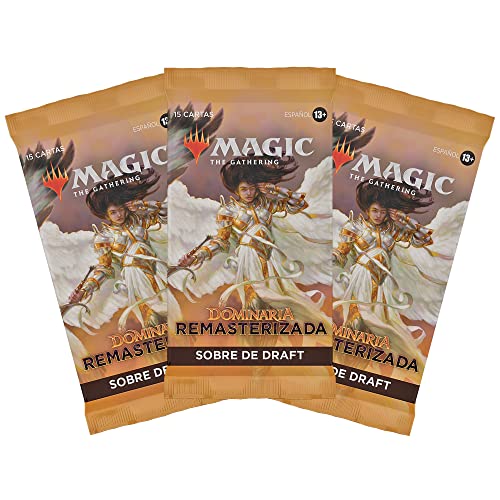 Magic The Gathering Conjunto de 3 Sobres de Draft de Dominaria Remasterizada, de (Versión en Español), D15051050