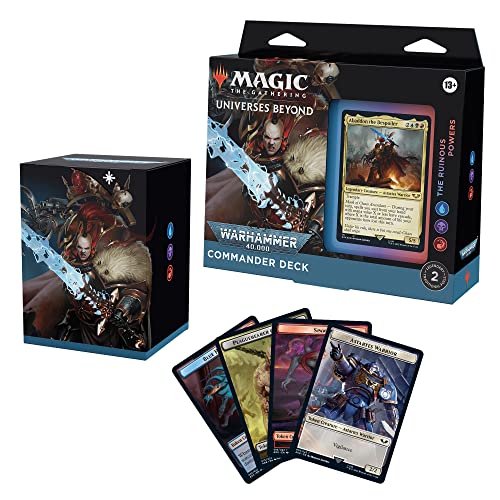 Magic The Gathering D07860000 Más allá del Multiverso: Warhammer 40.000 Mazo de Commander, de Los Poderes Ruinosos (Versión en Inglés)