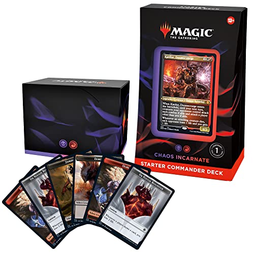 Magic The Gathering Mazo Inicial de Commander, de - Encarnación del Caos (Negro-Rojo) - Versión en Inglés, D11820000