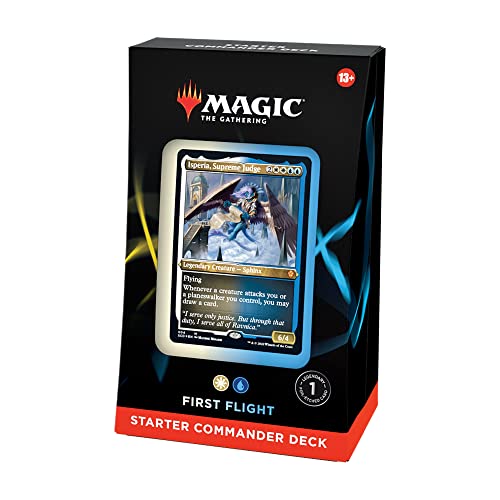 Magic The Gathering Mazo Inicial de Commander, de - Primer Vuelo (Blanco-Azul) - Versión en Inglés, D11800000