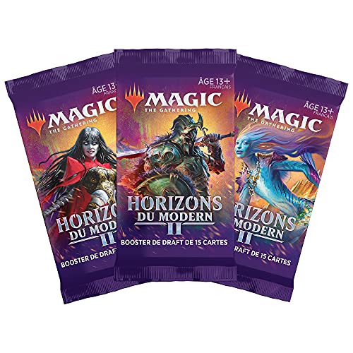 Magic The Gathering- Pack de Draft de 3 boosters horizontes del Modern 2, 45 Cartas mágicas