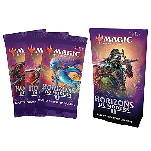 Magic The Gathering- Pack de Draft de 3 boosters horizontes del Modern 2, 45 Cartas mágicas