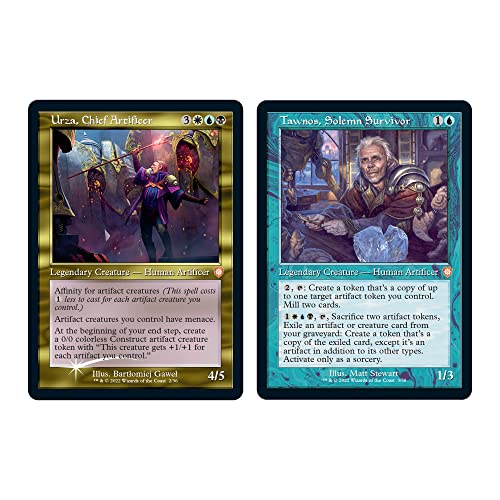 Magic: The Gathering The Brothers’ War Commander Deck – Urza's Iron Alliance (White-Blue-Black) + Collector Booster Sample Pack (Versión en Inglés), 13+ años