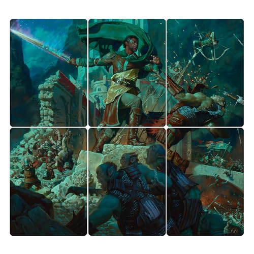 Magic: The Gathering The Lord of the Rings: Tales of Middle-earth Scene Box - Aragorn at Helm’s Deep (6 Scene Cards, 6 Art Cards, 3 Set Boosters + Display Easel)