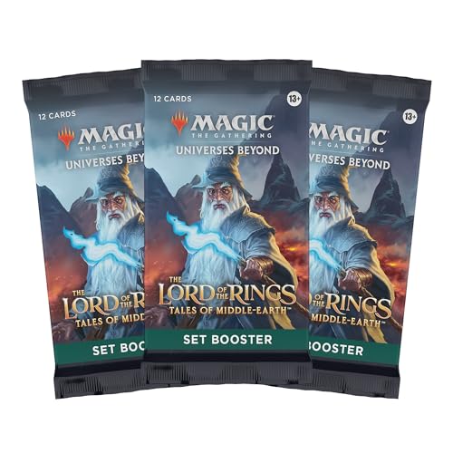 Magic: The Gathering The Lord of the Rings: Tales of Middle-earth Scene Box - The Might of Galadriel (6 Scene Cards, 6 Art Cards, 3 Set Boosters + Display Easel)