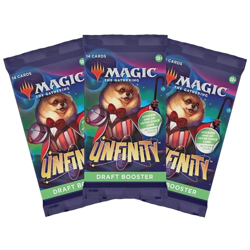 Magic The Gathering- Unfinity 3-Booster Draft Pack, Multicolor (Wizards of The Coast D03800000)