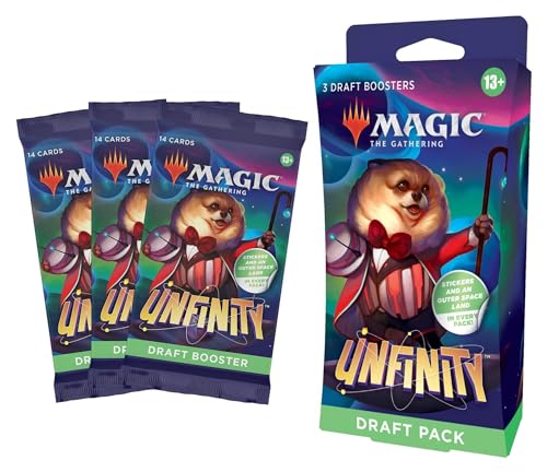 Magic The Gathering- Unfinity 3-Booster Draft Pack, Multicolor (Wizards of The Coast D03800000)