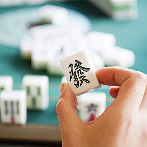 Mahjong Chino, Mahjong Chino con 144 Fichas Mini Mahjong, Mini Mahjong Viaje, Juegos Mah Jong Tradicionales Portátiles para la Noche Juegos Familiares