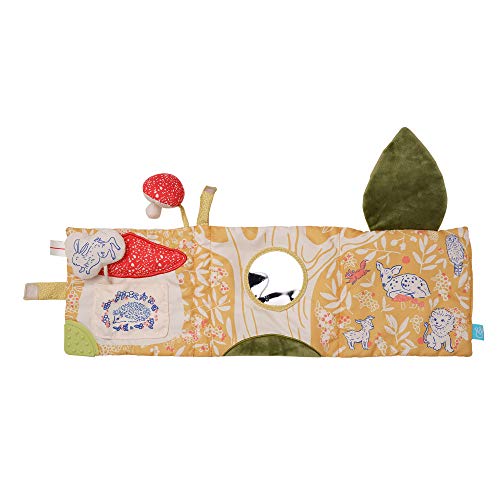 Manhattan Toy- Deer One - Libro Arrugado de Actividades Suave y tapete Plegable para bebés y niños pequeños con chirriador, Espejo de Descubrimiento y mordedor, Multicolor, Medium (161210)