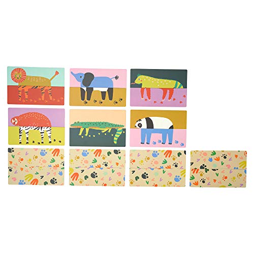 Manhattan Toy- Paws & Gaws 20 Piezas para Mezclar y Combinar Animales y Juego de Memoria para niños pequeños, Multicolor (160240)