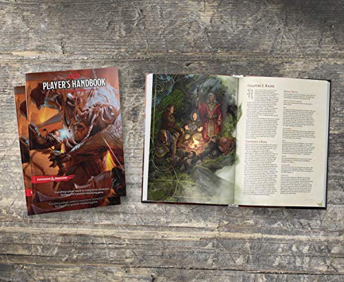 Manual del jugador, calabozos y dragones, 5ta edición con dados DND y kit completo imprimible, libro de reglas D&D 5e, juego de regalo para principiantes D&D