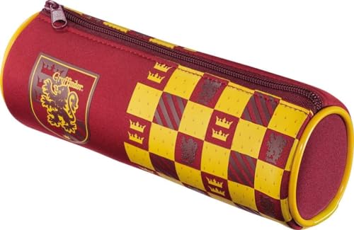 Maped Harry Potter Teens – Estuche escolar con formato tubo – Tejido de neopreno antidesgarros – Cremallera de metal sólido – Licencia oficial Harry Potter, Marrón (934802)