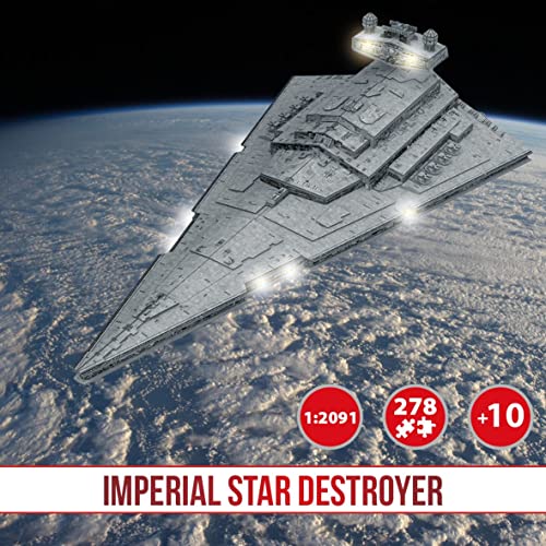 Maquetas para Construir Adultos - Destructor Imperial XL | Maqueta Star Wars 76,5 cm | Figuras Naves Star Wars | Maquetas para Montar | 278 Piezas | +10 Horas