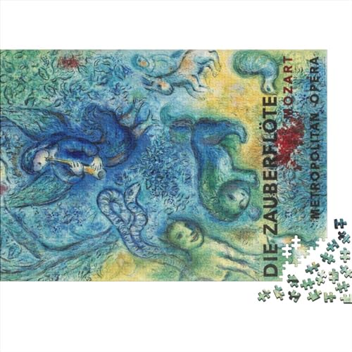 Marc Chagall Puzzle, Pintura al óleo Dibujos, Pinturas Mundialmente Famosas Puzzle De 500 Piezas para Adolescente, Arte Rompecabezas, Reunión Familiar Juguete 500pcs
