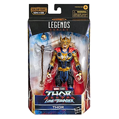 Marvel Hasbro F1045 Legends Series Thor: Love and Thunder - Figura Coleccionable de Thor de 15 cm - 3 Accesorios