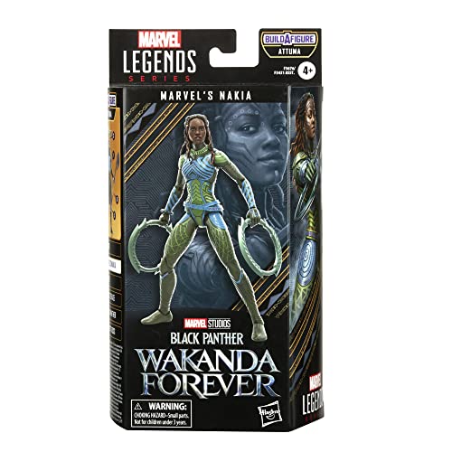 Marvel Hasbro Legends Series - Nero Panther Wakanda Forever - Figura de Marvel'S Nakia de 15 cm - 5 Accesorios, 1 Pieza para Construir Figura - Universo Cinematográfico de, F3676