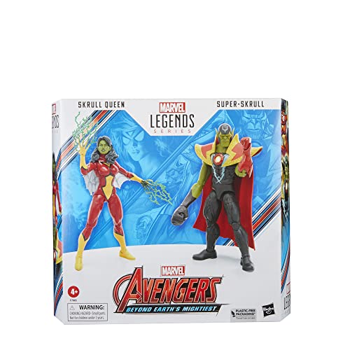 Marvel Hasbro Legends Series - Skrull Queen y Super-Skrull - 60.º Aniversario de Vengadores - Figuras coleccionables de 15 cm