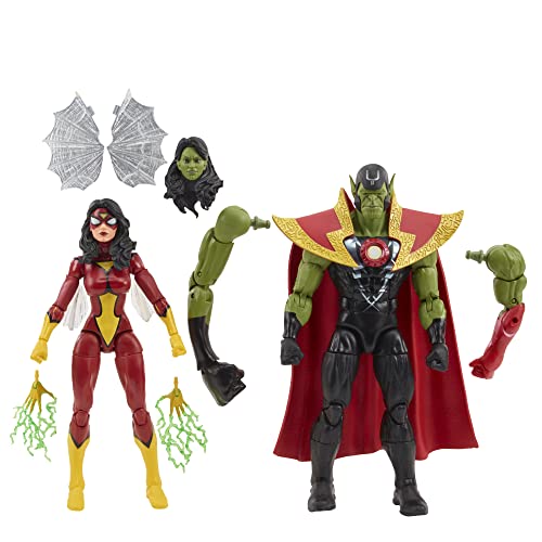 Marvel Hasbro Legends Series - Skrull Queen y Super-Skrull - 60.º Aniversario de Vengadores - Figuras coleccionables de 15 cm