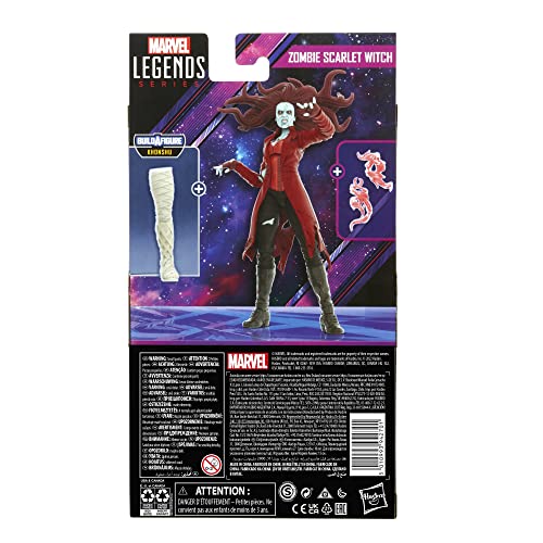 Marvel Hasbro Legends Series - Universo Cinematográfico de en Disney Plus - Figura de Bruja Escarlata Zombi - 2 Accesorios y 1 Pieza para armar Figura, F3703