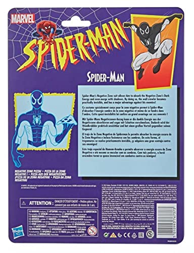 Marvel Legends Retro Vintage Collection Figura de 6 pulgadas Spider-Man & X-Men (Spider-Man Negative Zone)