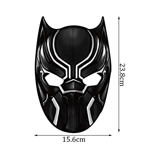 Máscara de Halloween 8 Piezas Vengadores Pantera Negra Máscara de Papel Superhéroe Cosplay Disfraz Casco Máscara Negra para Niños Adulto Hombre Disfraces para Fiesta Mascarada Cumpleaños Fiesta Vestir