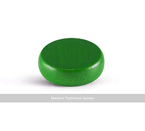 Masters Traditional Games Set of Under-Size Crokinole disks (12 Red, 12 Green, 2 spares) 24mm FOR Mini Boards Only