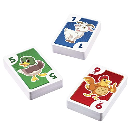 Mattel Games- Animal Juego de Cartas Skip Bo Junior, Individual, Multicolor, Small (HHB37)