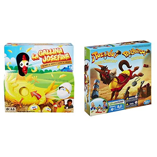 Mattel Games La Gallina Josefina, Juego de Mesa Infantil (Mattel FRL14) & Hasbro Gaming Tozudo - Juego de Mesa para niños de 4 años y más