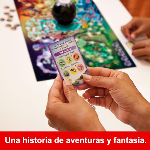 Mattel Games Magic 8 Ball Encuentros Mágicos, Juego de mesa cooperativo de estrategia, +7 años, versión español (HPJ72)