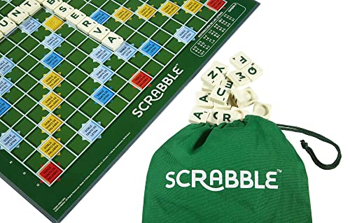Mattel Games Scrabble Original, Juegos de Mesa para Adultos & UNO Original - Juego de Cartas Familiar - Clásico - Baraja Multicolor de 112 Cartas - De 2 a 10 Jugadores