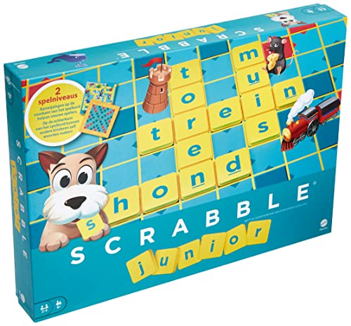Mattel Games Y9671 - Scrabble Junior(Dutch) Woordspel voor 2-4 Jugadores, niños 5 Jaar en ouder