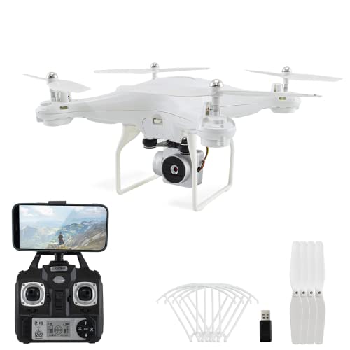 Mediawave Store - Mini Drone con cámara HD 1080P Drone Quadcopter teledirigido 33x11x33cm, vídeo y fotos en tiempo real, luces estroboscópicas, control con smartphone o mando a distancia