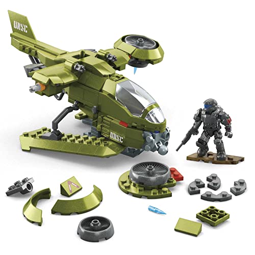 MEGA Construx Halo Snowstorm Nave de juguete de 273 bloques de construcción con figuras y accesorios, juguete +8 años (Mattel HKT18)