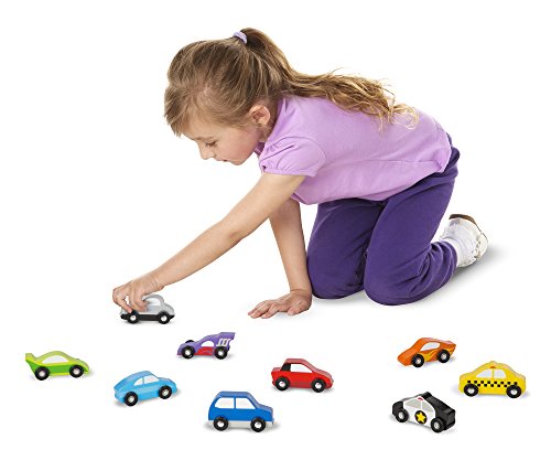 Melissa & Doug Wooden Car Set , Wooden Toy & Trains , Trucks & Vehicles , 3+ , Gift for Boy or Girl