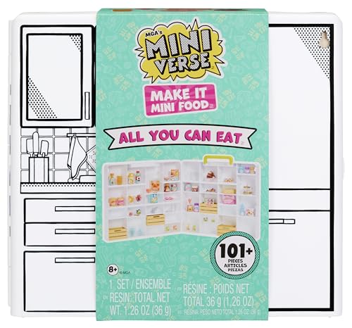 MGA's Miniverse Make It All You Can Eat - Juego de Resina DIY - Réplicas de Comida coleccionables - No comestibles - Adecuado para niños Mayores de 8 años y coleccionistas