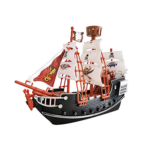 Modelo de Barco Pirata, Los niños los niños simulan Jugar Barco Pirata Jugar Treaure Pirata Figuras de Juguete, Adornos de decoración del hogar, Divertido Regalo para Niños y Adultos
